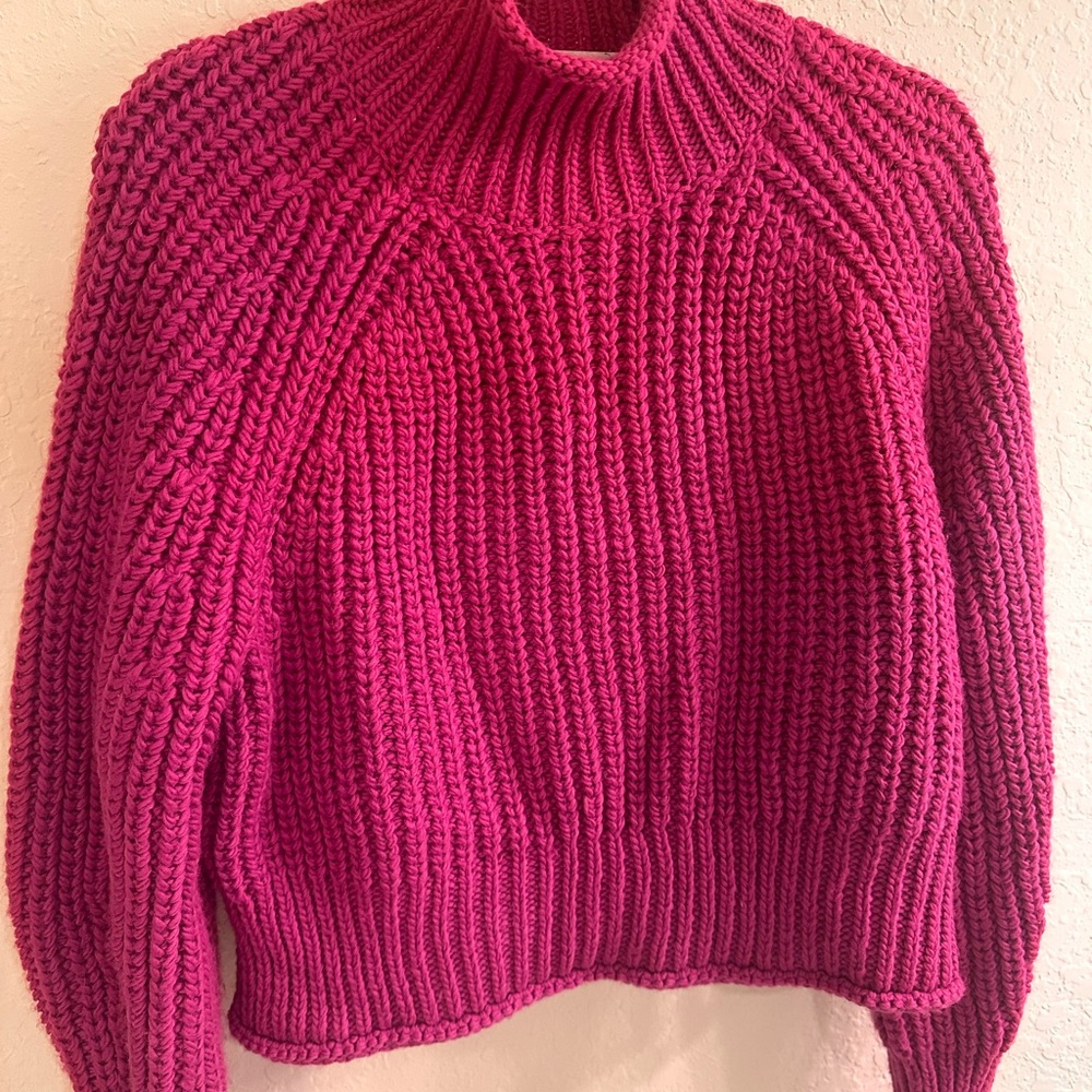 H&M Fuchsia Turtleneck Sweater